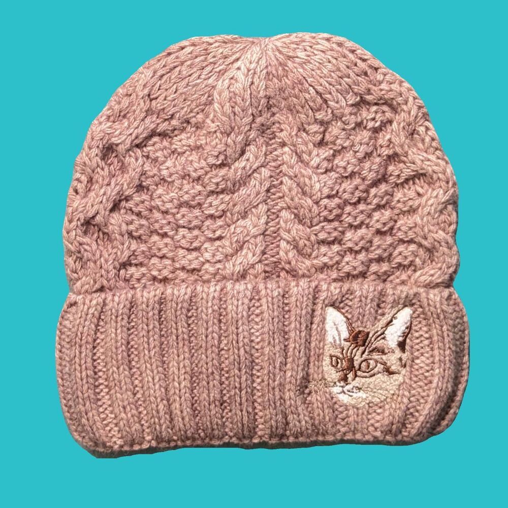 No-brand Women's Pink and Brown Hat